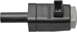 Schnell-Druckklemme, grau, 300 V, 16 A, 4 mm Stecker, vernickelt, SDK 799 / GR