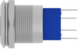 Schalter, 2-polig, silber, beleuchtet (rot/blau), 3 A/250 VAC, Einbau-Ø 17.7 mm, IP67, 1-2316366-5