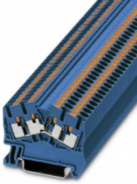 Durchgangsklemme, Push-in-Anschluss, 0,14-4,0 mm², 4-polig, 24 A, 8 kV, blau, 3212002