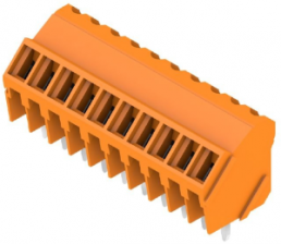 Leiterplattenklemme, 10-polig, RM 3.5 mm, 0,08-2,08 mm², 10 A, Schraubanschluss, orange, 1845280000