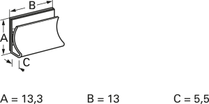 Befestigungssockel, PVC, weiß, selbstklebend, (L x B x H) 13 x 5.5 x 13.3 mm