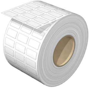 Polyester Gerätemarkierer, (L x B) 17 x 9 mm, weiß, Rolle mit 1000 Stk