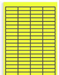 Acryl Etikett, (L x B) 38 x 11 mm, gelb, Seite mit 25 Stk