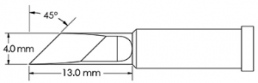 Lötspitze, Messerform, (L x B) 13 x 4 mm, GT4-KN0040P