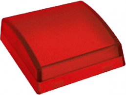Drucktaster, Bund quadratisch, rot, Einbau-Ø 22 mm, ZBC4