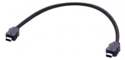 Ethernetkabel, ix Industrial Typ A-Stecker, gerade auf ix Industrial Typ A-Stecker, gerade, Cat 6A, Polyolefin-Copolymer, 0.5 m, schwarz