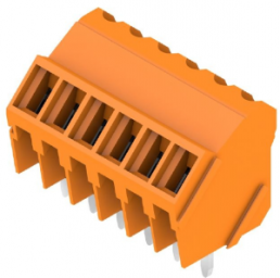 Leiterplattenklemme, 6-polig, RM 3.5 mm, 0,08-2,08 mm², 10 A, Schraubanschluss, orange, 1845240000