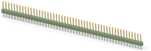 Stiftleiste, 50-polig, RM 2.54 mm, gerade, grün, 5-826629-0