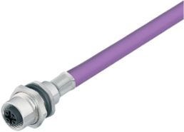 Sensor-Aktor Kabel, M12-Flanschbuchse, gerade auf offenes Ende, 2-polig, 0.5 m, PUR, violett, 4 A, 70 4434 247 04