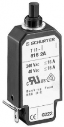 Schutzschalter, 1-polig, T-Charakteristik, 1 A, 48 V (DC), 240 V (AC), Flachstecker 2,8 x 0,8 mm, Drop-in, IP40