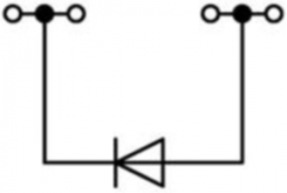 4-Leiter-Diodenklemme, Federklemmanschluss, 0,08-1,5 mm², 1-polig, 500 mA, grau, 279-623/281-411