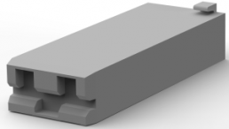 Isoliergehäuse für 6,35 mm, 1-polig, Nylon, UL 94V-2, grau, 2-1644125-3