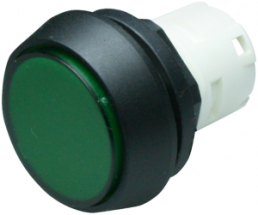 Leuchtvorsatz, beleuchtbar, Bund rund, grün, Frontring schwarz, Einbau-Ø 16.2 mm, 1.65.124.321/1505