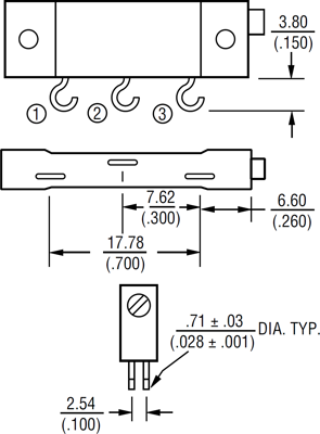 3059J-1-100LF Bourns Electronics GmbH Trimmpotentiometer Bild 3