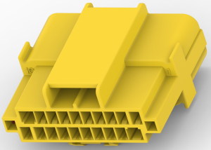 Steckverbinder, 20-polig, gerade, 2-reihig, gelb, 1-2098380-0