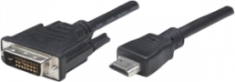 HDMI zu DVI-D Anschlusskabel, schwarz, 5 m