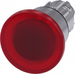 Pilzdrucktaster, rastend, rot, Einbau-Ø 22.3 mm, 3SU1051-1BA20-0AA0