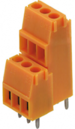 Leiterplattenklemme, 10-polig, RM 3.5 mm, 0,08-2,08 mm², 10 A, Schraubanschluss, orange, 1703730000