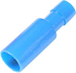 Rundstecker, Ø 4 mm, L 27 mm, isoliert, gerade, blau, 1,5-2,5 mm², AWG 16-14, 1492080000
