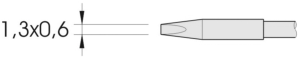 Lötspitze, Meißelform, (D x L x B) 0.6 x 4.5 x 1.3 mm, C210008