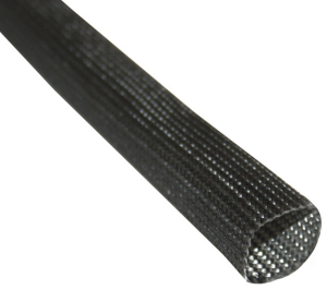 Glasfaser-Geflechtschlauch, Innen Ø 10 mm, grau, halogenfrei, -30 bis 250 °C