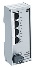 Ethernet Switch, unmanaged, 4 Ports, 100 Mbit/s, 24-48 VDC, 24020040000