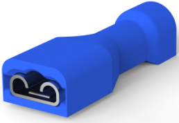 Isolierte Flachsteckhülse, 4,75 x 0,81 mm, 1,31 bis 2,08 mm², AWG 16 bis 14, Messing, verzinnt, blau, 3-520124-2