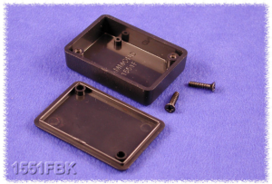 ABS Miniatur-Gehäuse, (L x B x H) 50 x 35 x 15 mm, schwarz (RAL 9005), IP54, 1551FBK