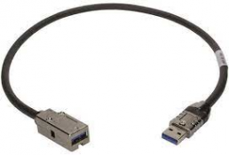 USB 3.0 Verlängerungsleitung, USB Stecker Typ A auf USB Buchse Typ A, 1 m, schwarz