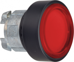Drucktaster, tastend, Bund rund, rot, Frontring schwarz, Einbau-Ø 22 mm, ZB4BP4837