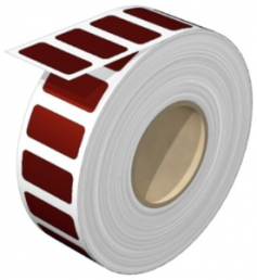 Polyester Gerätemarkierer, (L x B) 27 x 12.5 mm, rot, Rolle mit 1000 Stk