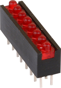 LED-Signalleuchte, rot, 5 mcd, RM 2.54 mm, LED Anzahl: 8