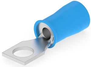 Isolierter Ringkabelschuh, 1,04-2,62 mm², AWG 16 bis 14, 4 mm, M4, blau