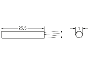 Näherungsschalter, Einbaumontage, 1 Schließer, 10 W, 400 V (DC), 0.5 A, MK14-1A84B-500W