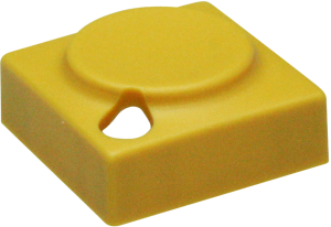 Tastenknopf, mit LED-Fenster, Teilung 16 mm, (L x B x H) 15.5 x 15.5 x 6.8 mm, gelb, für Einzeltaster, 829.000.081