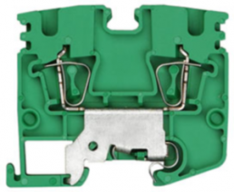 Schutzleiter-Reihenklemme, Federzuganschluss, 0,5-2,5 mm², 2-polig, 24 A, 8 kV, gelb/grün, 1808210000