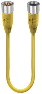 Sensor-Aktor Kabel, M23-Kabelstecker, gerade auf M23-Kabeldose, gerade, 19-polig, 15 m, TPE, gelb, 6287
