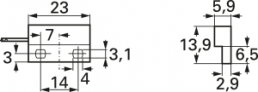 Näherungsschalter, SMD, 1 Schließer, 10 W, 180 V (DC), 0.5 A, Erfassungsbereich 15 mm, MK04-1A66B-500W