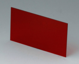 Front-/ Rückplatte 47,6x81,9 mm, rot/transparent, Acrylglas, A9108223