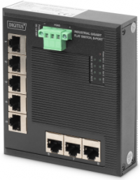 Ethernet Switch, unmanaged, 8 Ports, 1 Gbit/s, 12-48 VDC, DN-651127