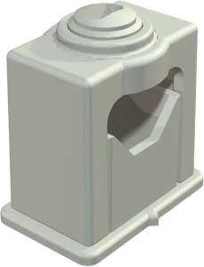 Greif-ISO-Schelle, max. Bündel-Ø 34 mm, Polystyrol, lichtgrau, (L x B x H) 48 x 22 x 59 mm