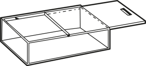 Klarsichtdose, transparent, (L x B x T) 82 x 43 x 29 mm, V3-43