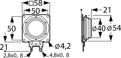 EX 60 S 8 OHM VISATON Akustische Signalgeber Bild 2