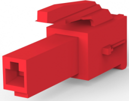Steckergehäuse, 1-polig, RM 3.96 mm, gerade, rot, 316768-2