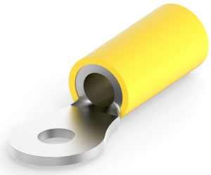Isolierter Ringkabelschuh, 2,62-6,64 mm², AWG 12 bis 10, 3.68 mm, gelb