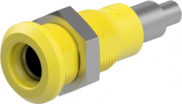 4 mm Buchse, Lötanschluss, Einbau-Ø 8.1 mm, gelb, 64.3042-24