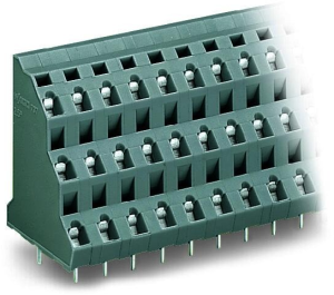 Leiterplattenklemme, 18-polig, RM 7.5 mm, 0,08-2,5 mm², 21 A, Käfigklemme, grau, 737-556