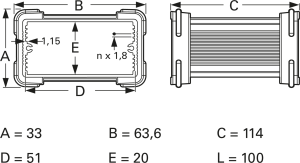 Aluminium Gehäuse, (L x B x H) 100 x 63.6 x 33 mm, grau, IP54, 10035341