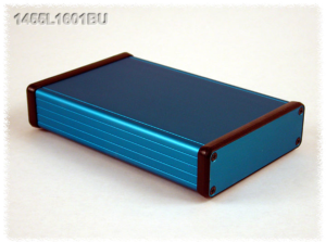 Aluminium Gehäuse, (L x B x H) 160 x 103 x 30 mm, blau, IP54, 1455L1601BU