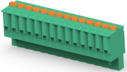 Leiterplattenklemme, 14-polig, RM 5 mm, 0,13-3,31 mm², 10 A, Push-in-Federanschluss, grün, 1-2350397-4